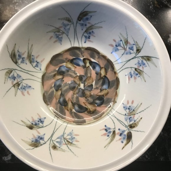 Hand made & painted PORCELAIN Pottery BOWL SET - Picture 3 of 14